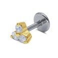 Three Crystal Tragus Piercing TRP-2460
